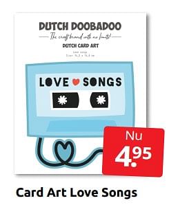 Aanbiedingen Card art love songs - Huismerk - Boekenvoordeel - Geldig van 07/01/2023 tot 15/01/2023 bij Boekenvoordeel
