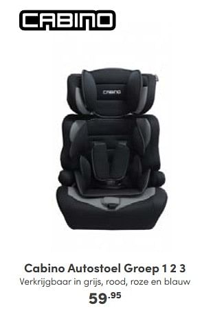 Aanbiedingen Cabino autostoel - Cabino - Geldig van 08/01/2023 tot 14/01/2023 bij Baby & Tiener Megastore