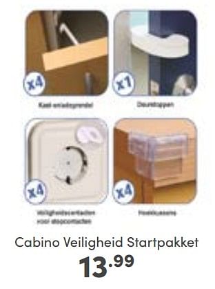 Aanbiedingen Cabino veiligheid startpakket - Cabino - Geldig van 08/01/2023 tot 14/01/2023 bij Baby & Tiener Megastore