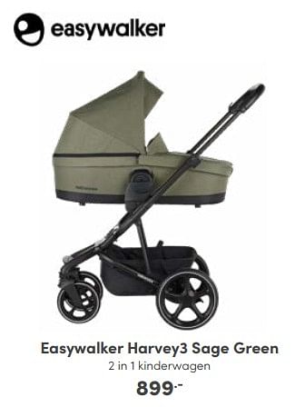 Aanbiedingen Easywalker harvey3 sage green 2 in 1 kinderwagen - Easywalker - Geldig van 08/01/2023 tot 14/01/2023 bij Baby & Tiener Megastore