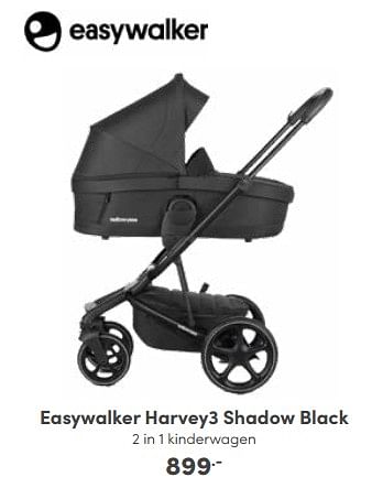 Aanbiedingen Easywalker harvey3 shadow black 2 in 1 kinderwagen - Easywalker - Geldig van 08/01/2023 tot 14/01/2023 bij Baby & Tiener Megastore