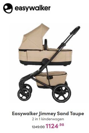 Aanbiedingen Easywalker jimmey sand taupe 2 in 1 kinderwagen - Easywalker - Geldig van 08/01/2023 tot 14/01/2023 bij Baby & Tiener Megastore