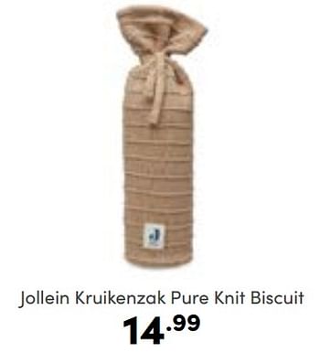 Aanbiedingen Jollein kruikenzak pure knit biscuit - Jollein - Geldig van 08/01/2023 tot 14/01/2023 bij Baby & Tiener Megastore