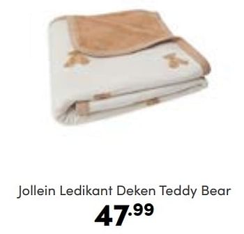 Aanbiedingen Jollein ledikant deken teddy bear - Jollein - Geldig van 08/01/2023 tot 14/01/2023 bij Baby & Tiener Megastore