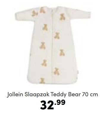 Aanbiedingen Jollein slaapzak teddy bear - Jollein - Geldig van 08/01/2023 tot 14/01/2023 bij Baby & Tiener Megastore