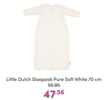 Aanbiedingen Little dutch slaapzak pure soft white - Little Dutch - Geldig van 08/01/2023 tot 14/01/2023 bij Baby & Tiener Megastore