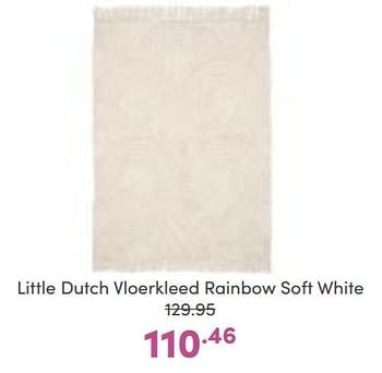 Aanbiedingen Little dutch vloerkleed rainbow soft white - Little Dutch - Geldig van 08/01/2023 tot 14/01/2023 bij Baby & Tiener Megastore