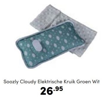 Aanbiedingen Soozly cloudy elektrische kruik groen wit - Soozly - Geldig van 08/01/2023 tot 14/01/2023 bij Baby & Tiener Megastore