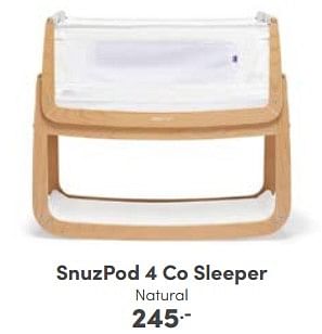 Aanbiedingen Snuzpod 4 co sleeper natural - Snuzpod - Geldig van 08/01/2023 tot 14/01/2023 bij Baby & Tiener Megastore