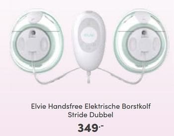 Aanbiedingen Elvie handsfree elektrische borstkolf stride dubbel - Elvie - Geldig van 08/01/2023 tot 14/01/2023 bij Baby & Tiener Megastore