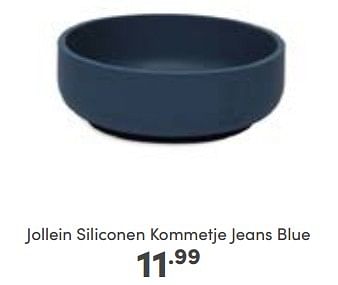 Aanbiedingen Jollein siliconen kommetje jeans blue - Jollein - Geldig van 08/01/2023 tot 14/01/2023 bij Baby & Tiener Megastore