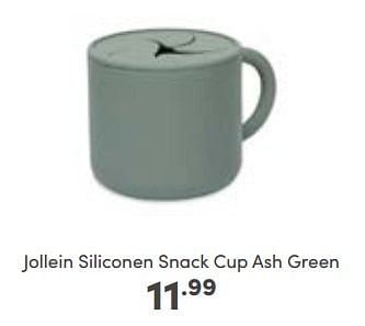 Aanbiedingen Jollein siliconen snack cup ash green - Jollein - Geldig van 08/01/2023 tot 14/01/2023 bij Baby & Tiener Megastore