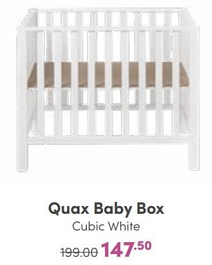 Aanbiedingen Quax baby box cubic white - Quax - Geldig van 08/01/2023 tot 14/01/2023 bij Baby & Tiener Megastore