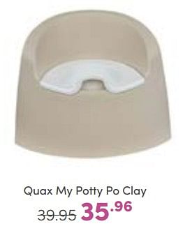 Aanbiedingen Quax my potty po clay - Quax - Geldig van 08/01/2023 tot 14/01/2023 bij Baby & Tiener Megastore