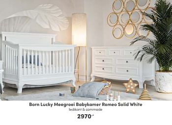 Aanbiedingen Born lucky meegroei babykamer romeo solid white - Born Lucky - Geldig van 14/01/2023 tot 21/01/2023 bij Baby & Tiener Megastore