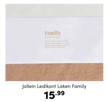 Aanbiedingen Jollein ledikant laken family - Jollein - Geldig van 14/01/2023 tot 21/01/2023 bij Baby & Tiener Megastore