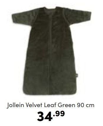 Aanbiedingen Jollein velvet leaf green - Jollein - Geldig van 14/01/2023 tot 21/01/2023 bij Baby & Tiener Megastore