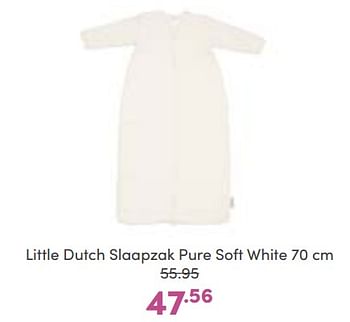 Aanbiedingen Little dutch slaapzak pure soft white - Little Dutch - Geldig van 14/01/2023 tot 21/01/2023 bij Baby & Tiener Megastore