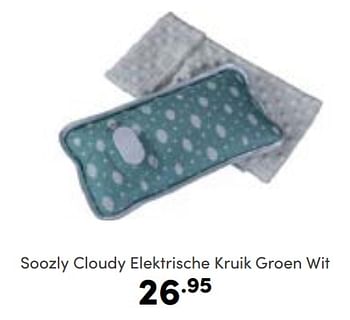 Aanbiedingen Soozly cloudy elektrische kruik groen wit - Soozly - Geldig van 14/01/2023 tot 21/01/2023 bij Baby & Tiener Megastore