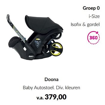 Aanbiedingen Doona baby autostoel - Doona - Geldig van 10/01/2023 tot 23/01/2023 bij Babypark