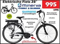 Aanbiedingen Elektrische fiets 28`` - Minerva - Geldig van 05/01/2023 tot 29/01/2023 bij Itek