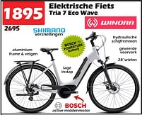 Aanbiedingen Elektrische fiets tria 7 eco wave - Winora - Geldig van 05/01/2023 tot 29/01/2023 bij Itek
