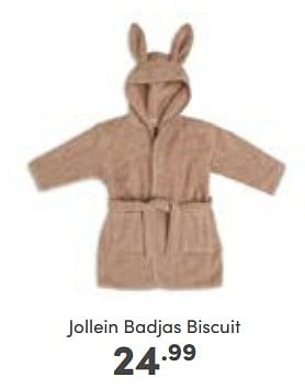 Aanbiedingen Jollein badjas biscuit - Jollein - Geldig van 14/01/2023 tot 21/01/2023 bij Baby & Tiener Megastore