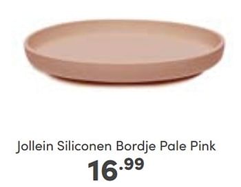 Aanbiedingen Jollein siliconen bordje pale pink - Jollein - Geldig van 14/01/2023 tot 21/01/2023 bij Baby & Tiener Megastore