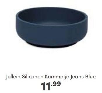 Aanbiedingen Jollein siliconen kommetje jeans blue - Jollein - Geldig van 14/01/2023 tot 21/01/2023 bij Baby & Tiener Megastore