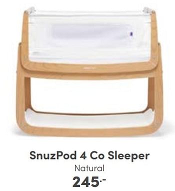 Aanbiedingen Snuzpod 4 co sleeper natural - Snuzpod - Geldig van 14/01/2023 tot 21/01/2023 bij Baby & Tiener Megastore