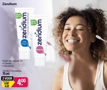 Aanbiedingen Zendium tandpasta - Zendium - Geldig van 11/01/2023 tot 28/01/2023 bij De Online Drogist