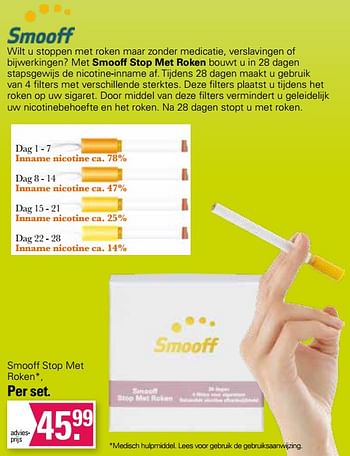 Aanbiedingen Smooff stop met roken - Smooff - Geldig van 11/01/2023 tot 28/01/2023 bij De Online Drogist
