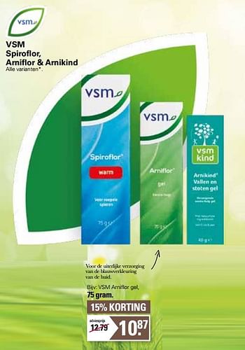 Aanbiedingen Vsm arniflor gel - VSM - Geldig van 11/01/2023 tot 28/01/2023 bij De Online Drogist