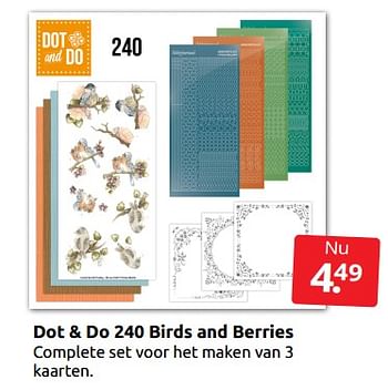 Aanbiedingen Dot + do 240 birds and berries - Huismerk - Boekenvoordeel - Geldig van 14/01/2023 tot 22/01/2023 bij Boekenvoordeel