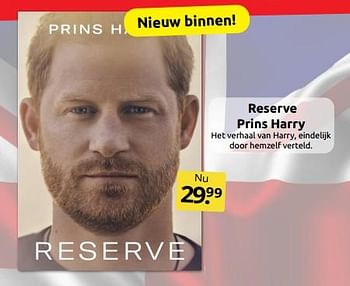 Aanbiedingen Reserve prins harry - Huismerk - Boekenvoordeel - Geldig van 14/01/2023 tot 22/01/2023 bij Boekenvoordeel