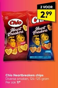 Aanbiedingen Chio heartbreakers chips - Chio - Geldig van 16/01/2023 tot 29/01/2023 bij Big Bazar