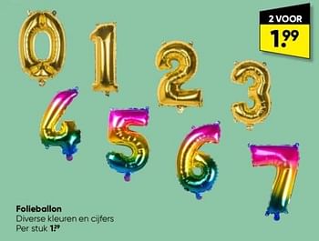 Aanbiedingen Folieballon - Huismerk - Big Bazar - Geldig van 16/01/2023 tot 29/01/2023 bij Big Bazar
