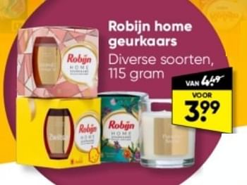 Aanbiedingen Robijn home geurkaars - Robijn - Geldig van 16/01/2023 tot 29/01/2023 bij Big Bazar