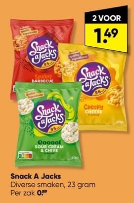 Aanbiedingen Snack a jacks - Snack a Jacks - Geldig van 16/01/2023 tot 29/01/2023 bij Big Bazar