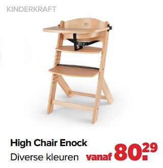 Aanbiedingen Kinderkraft high chair enock - Kinderkraft - Geldig van 02/01/2023 tot 04/02/2023 bij Baby-Dump