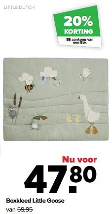 Aanbiedingen Little dutch boxkleed little goose - Little Dutch - Geldig van 02/01/2023 tot 04/02/2023 bij Baby-Dump