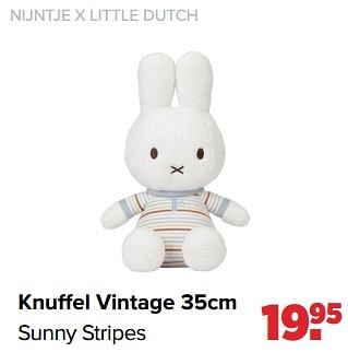 Aanbiedingen Nijntje x little dutch knuffel vintage unny stripes - Little Dutch - Geldig van 02/01/2023 tot 04/02/2023 bij Baby-Dump