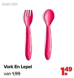 Aanbiedingen Babyjem vork en lepel - BabyJem - Geldig van 02/01/2023 tot 04/02/2023 bij Baby-Dump