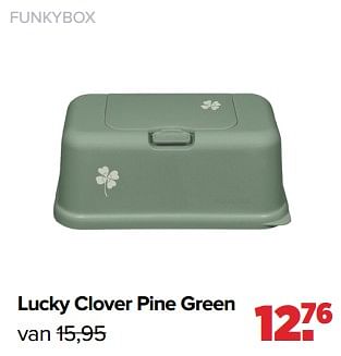Aanbiedingen Funkybox lucky clover pine green - Funkybox - Geldig van 02/01/2023 tot 04/02/2023 bij Baby-Dump