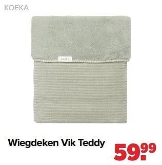 Aanbiedingen Koeka wiegdeken vik teddy - Koeka - Geldig van 02/01/2023 tot 04/02/2023 bij Baby-Dump