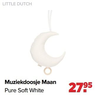 Aanbiedingen Little dutch muziekdoosje maan pure soft white - Little Dutch - Geldig van 02/01/2023 tot 04/02/2023 bij Baby-Dump