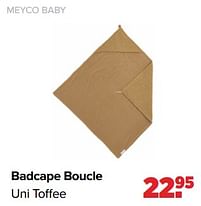 Aanbiedingen Meyco baby badcape boucle uni toffee - Meyco - Geldig van 02/01/2023 tot 04/02/2023 bij Baby-Dump