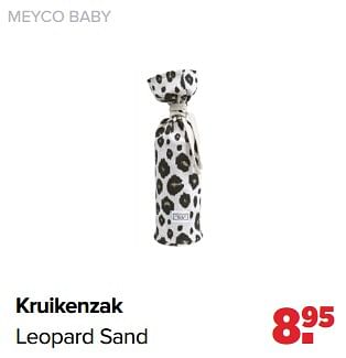 Aanbiedingen Meyco baby kruikenzak leopard sand - Meyco - Geldig van 02/01/2023 tot 04/02/2023 bij Baby-Dump