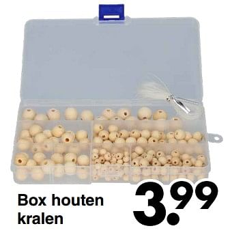 Aanbiedingen Box houten kralen - Huismerk - Wibra - Geldig van 16/01/2023 tot 29/01/2023 bij Wibra