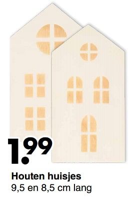 Aanbiedingen Houten huisjes - Huismerk - Wibra - Geldig van 16/01/2023 tot 29/01/2023 bij Wibra